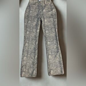 NWT DISSH Selva Beige Snake Split Leg Pant Size AU 10, US Size 6 statement style